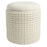 Indigo Round Storage Ottoman - comfortable ottomans for any room | Image 2 | InSTYLE Home & Rugs