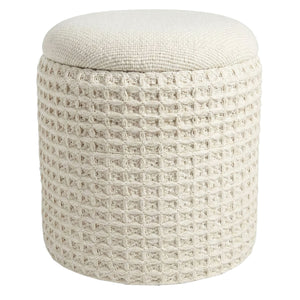 Indigo Round Storage Ottoman - comfortable ottomans for any room | Image 2 | InSTYLE Home & Rugs