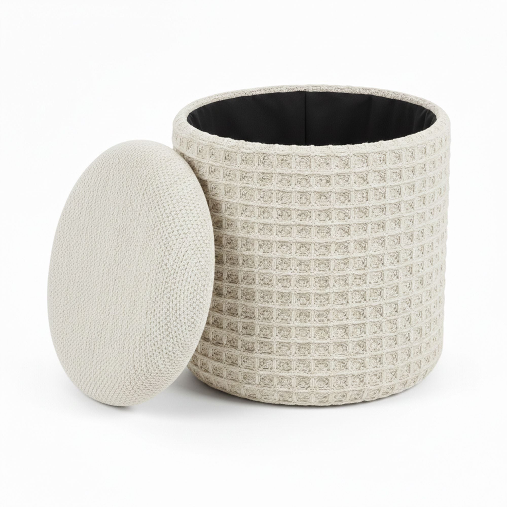 Indigo Round Storage Ottoman - comfortable ottomans for any room | Image 11 | InSTYLE Home & Rugs