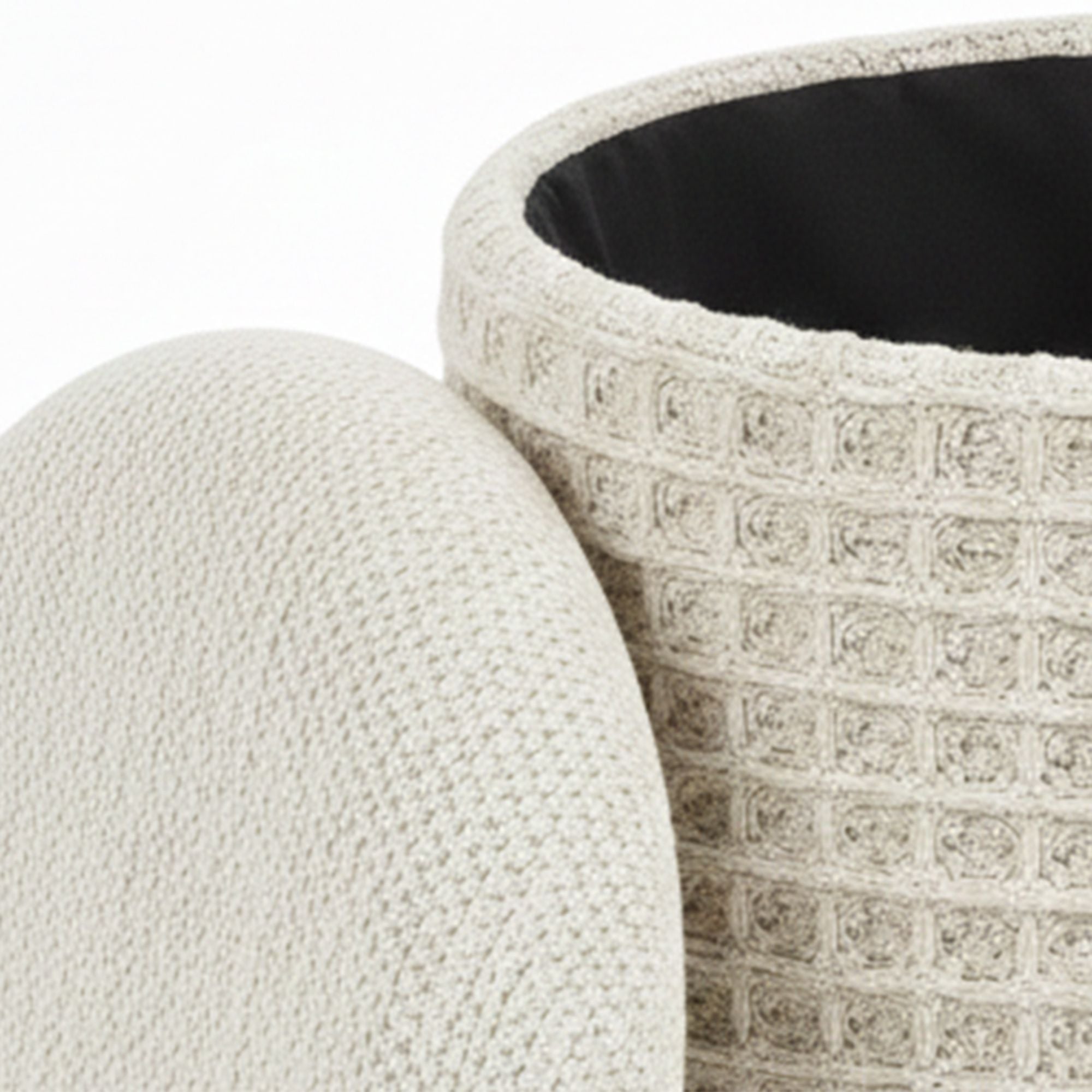 Indigo Round Storage Ottoman - comfortable ottomans for any room | Image 13 | InSTYLE Home & Rugs