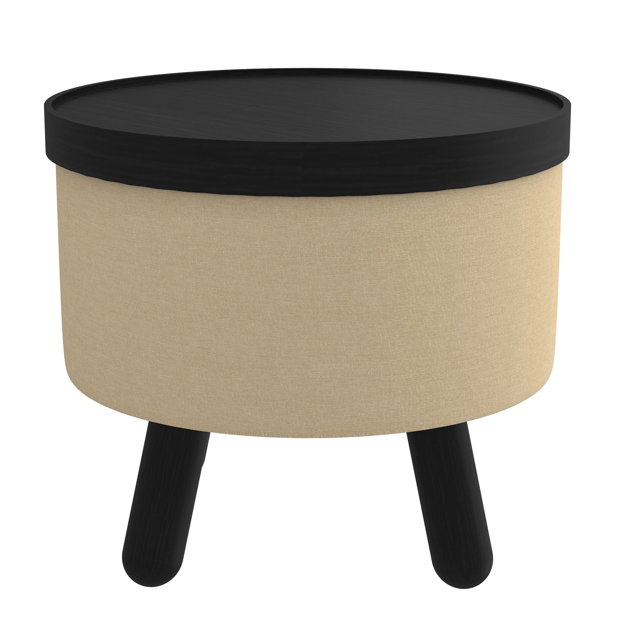 Betsy Round Storage Ottoman with Tray - perfect footrests with style | Image 4 | InSTYLE Home & Rugs
