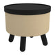 Betsy Round Storage Ottoman with Tray