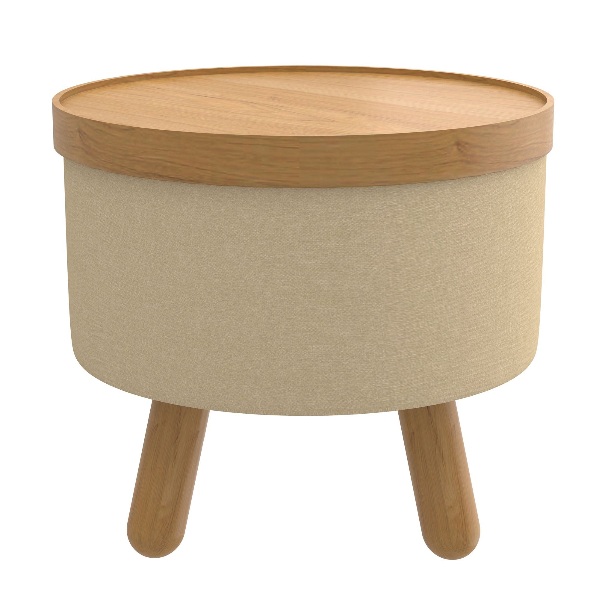 Betsy Round Storage Ottoman with Tray - perfect footrests with style | Image 11 | InSTYLE Home & Rugs
