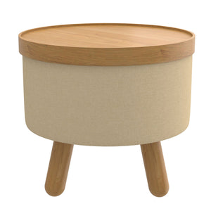 Betsy Round Storage Ottoman with Tray - perfect footrests with style | Image 11 | InSTYLE Home & Rugs