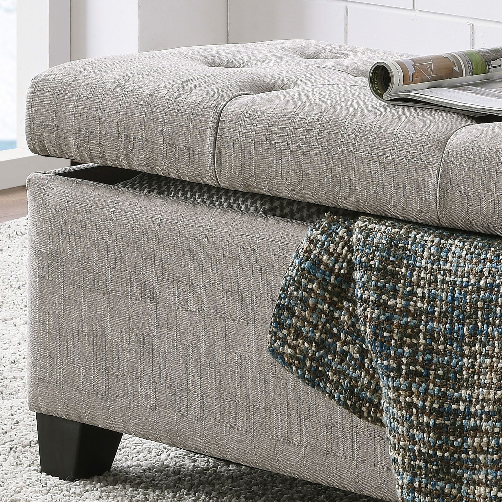 Harper Rectangular Storage Ottoman Bench - chic ottomans for living rooms | Image 13 | InSTYLE Home & Rugs