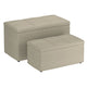 Levi 2pc Rectangular Storage Ottoman Bench Set