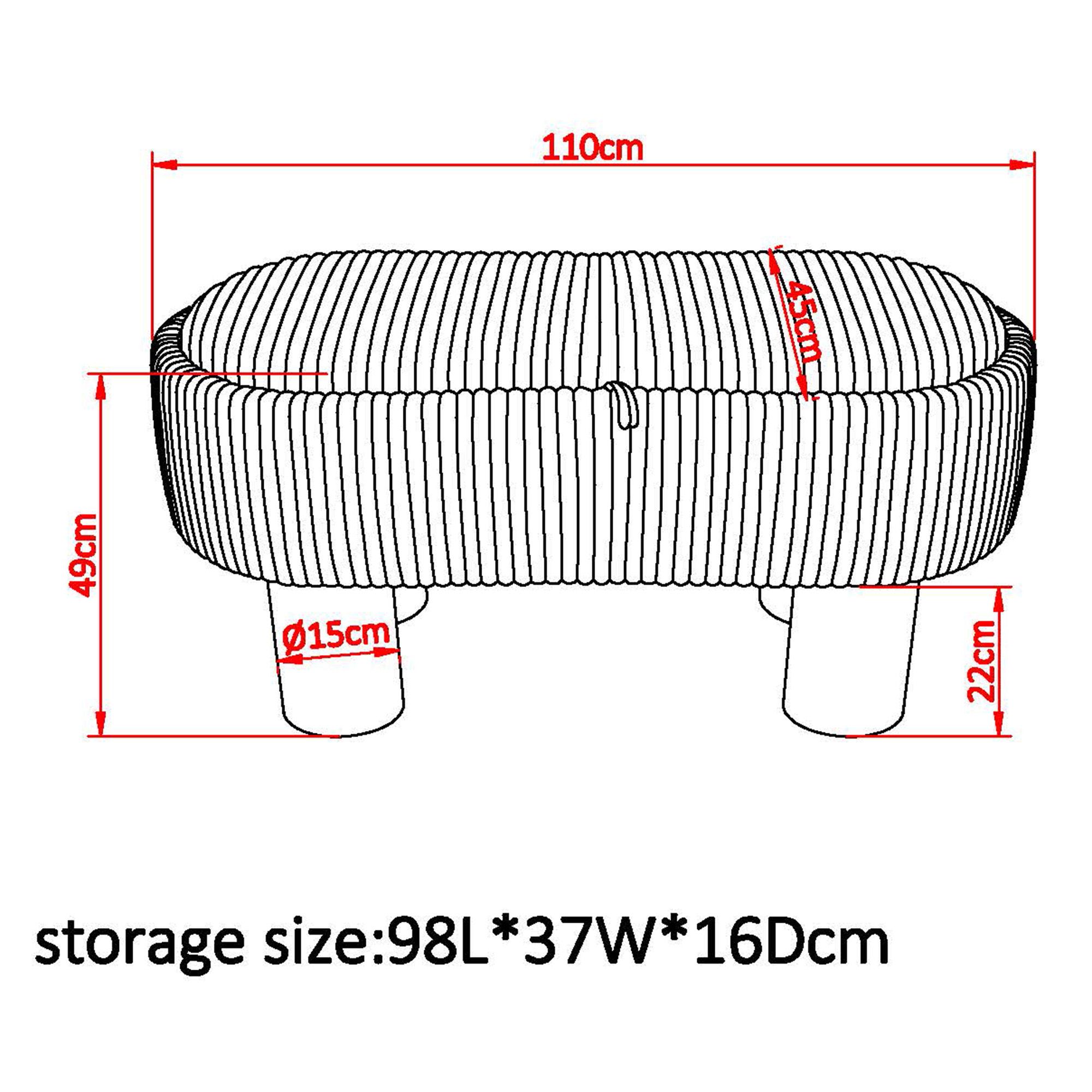 Sezron Storage Ottoman Bench - chic ottomans for living rooms | Image 9 | InSTYLE Home & Rugs
