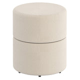 Novar Round Swivel Ottoman - chic ottomans for living rooms | Image 1 | InSTYLE Home & Rugs