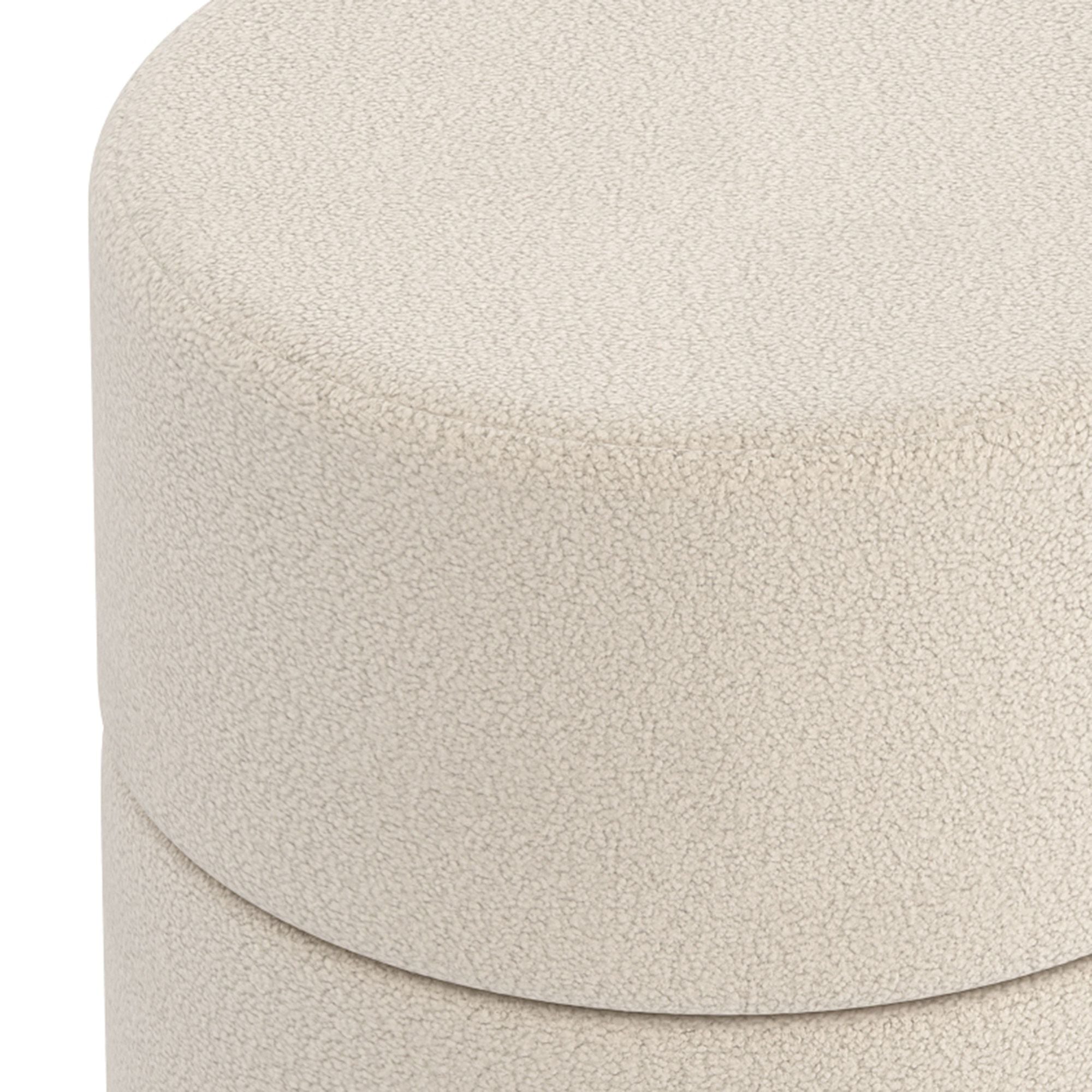 Novar Round Swivel Ottoman - chic ottomans for living rooms | Image 6 | InSTYLE Home & Rugs
