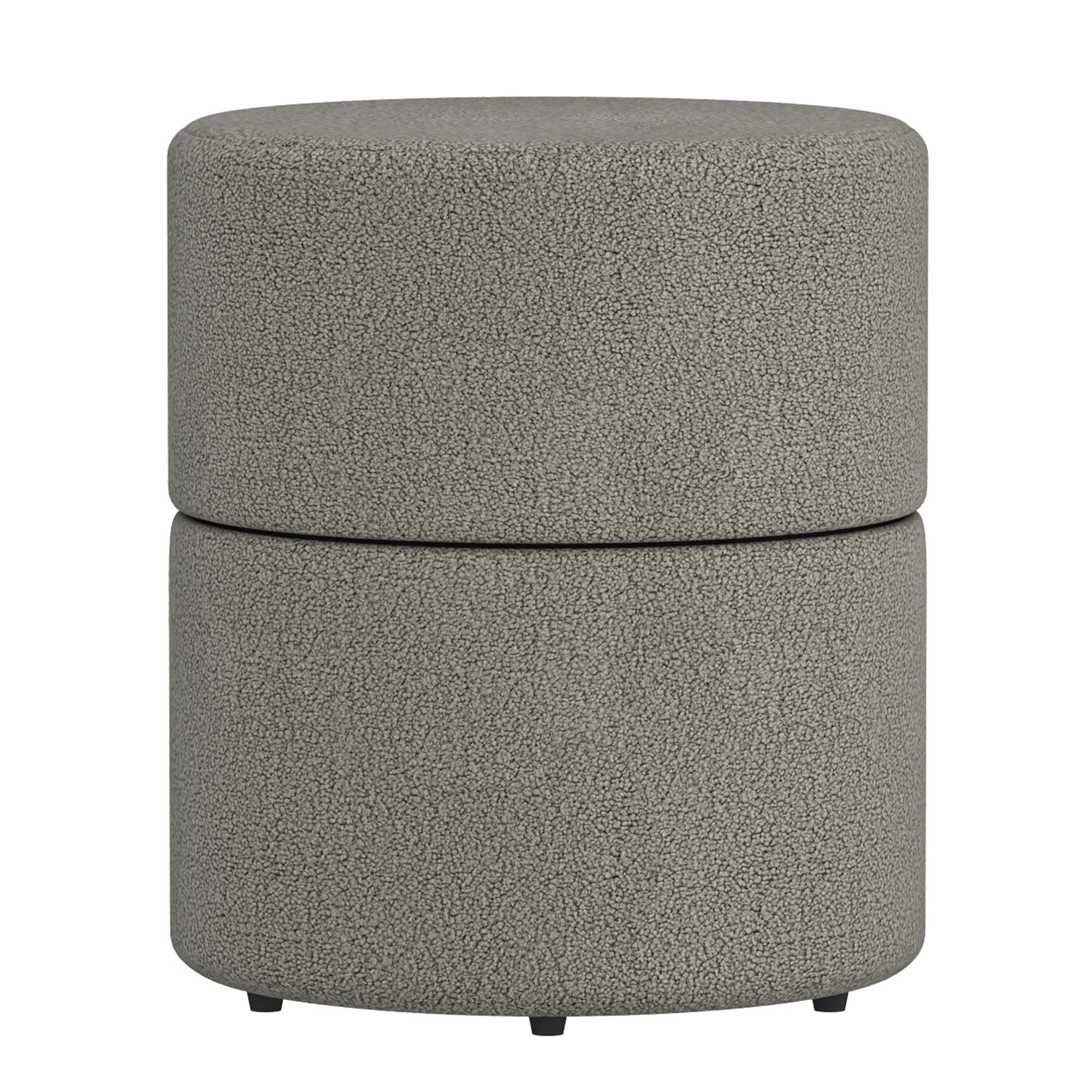 Novar Round Swivel Ottoman - chic ottomans for living rooms | Image 3 | InSTYLE Home & Rugs