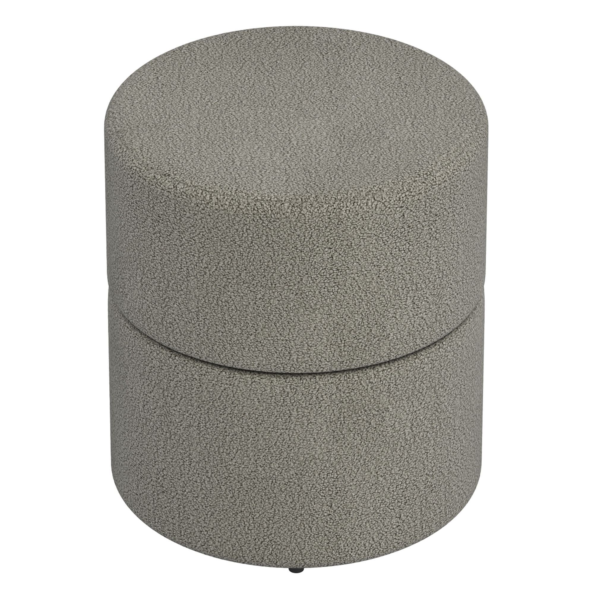 Novar Round Swivel Ottoman - chic ottomans for living rooms | Image 4 | InSTYLE Home & Rugs