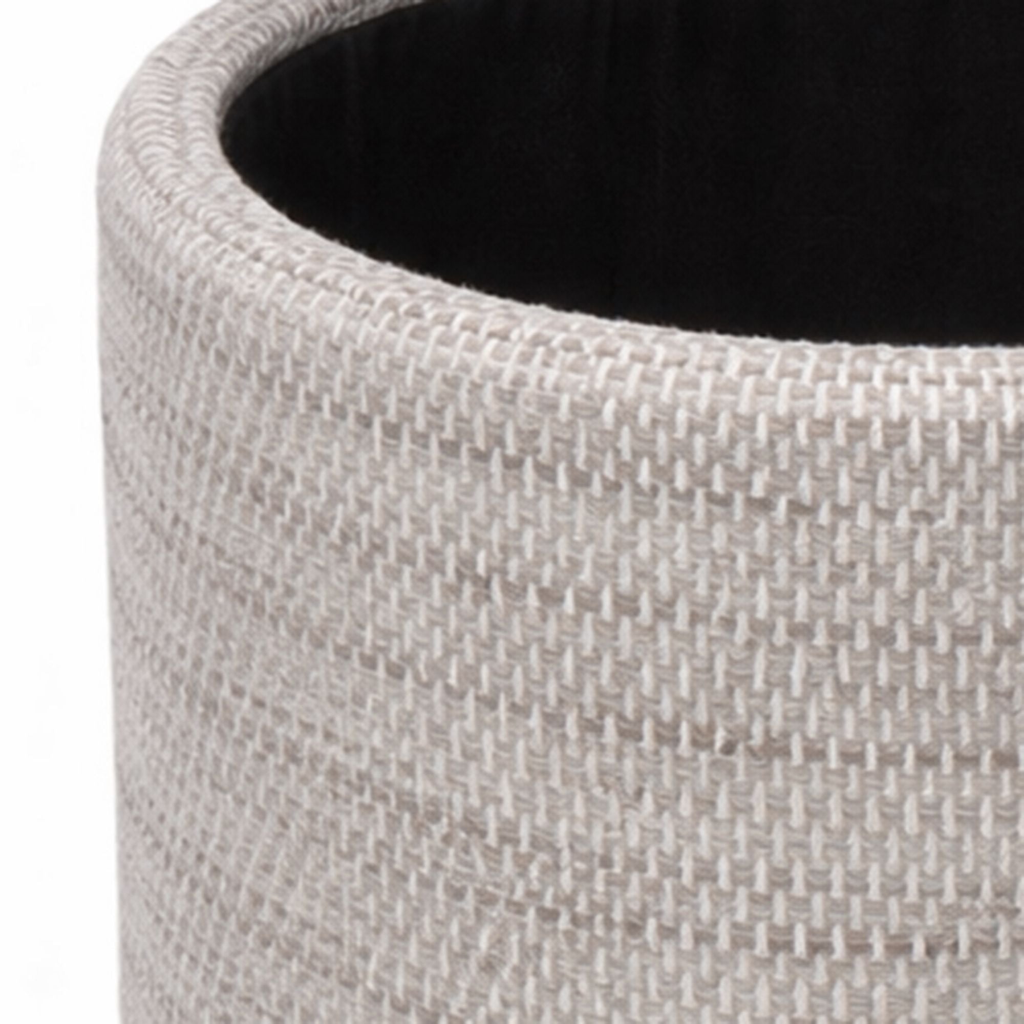 Dalia Round Storage Ottoman - chic ottomans for living rooms | Image 3 | InSTYLE Home & Rugs