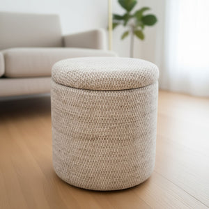 Dalia Round Storage Ottoman - chic ottomans for living rooms | Image 5 | InSTYLE Home & Rugs