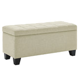 Lila Storage Ottoman Bench - chic ottomans for living rooms | Image 1 | InSTYLE Home & Rugs