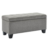 Lila Storage Ottoman Bench - chic ottomans for living rooms | Image 2 | InSTYLE Home & Rugs