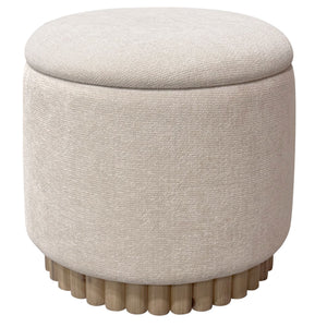 Sadie Round Storage Ottoman - comfortable ottomans for any room | Image 2 | InSTYLE Home & Rugs