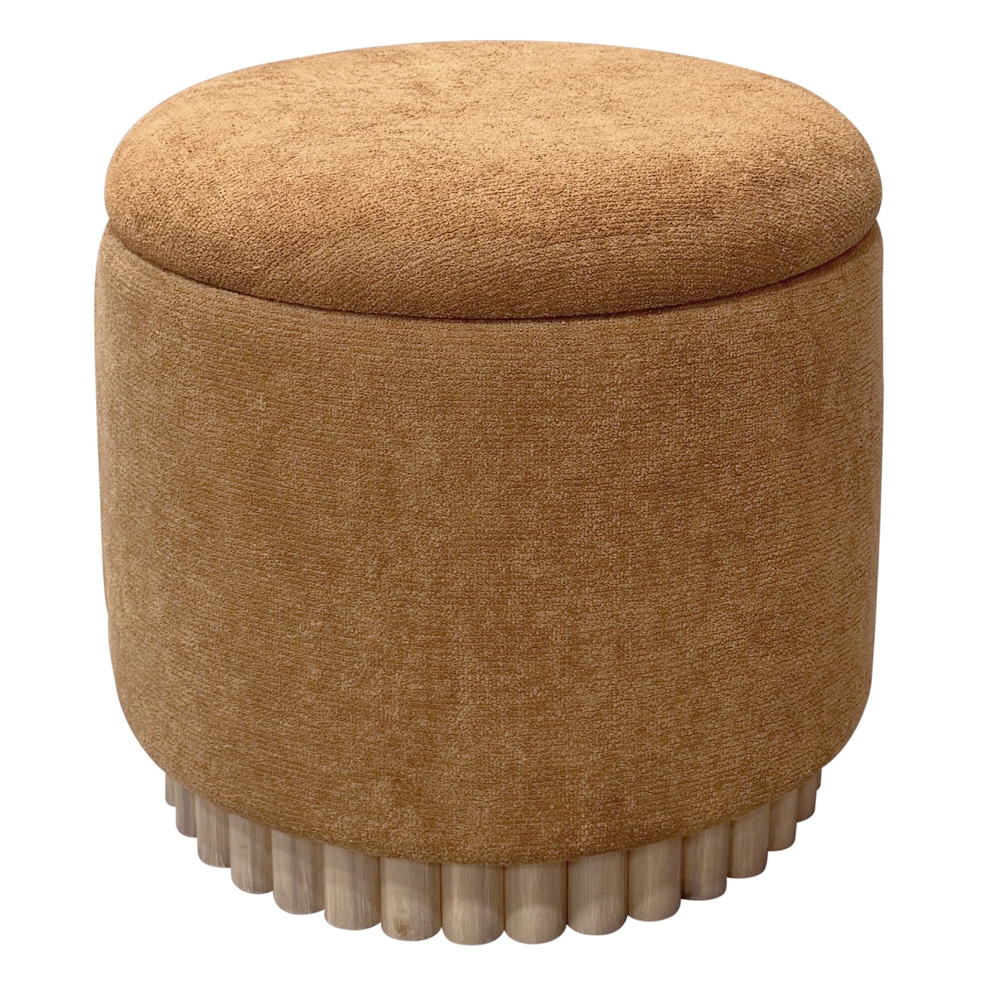 Sadie Round Storage Ottoman - comfortable ottomans for any room | Image 3 | InSTYLE Home & Rugs