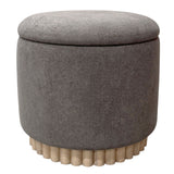 Sadie Round Storage Ottoman - comfortable ottomans for any room | Image 4 | InSTYLE Home & Rugs