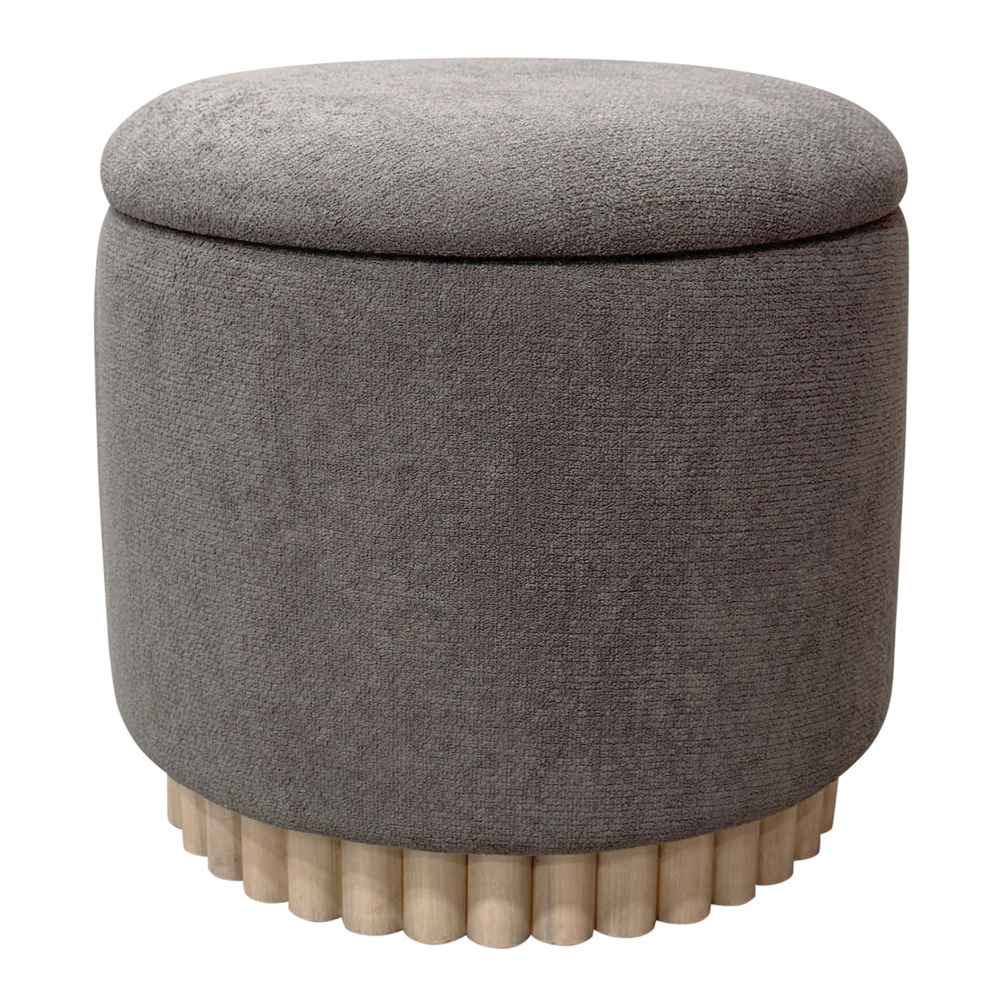 Sadie Round Storage Ottoman - comfortable ottomans for any room | Image 4 | InSTYLE Home & Rugs