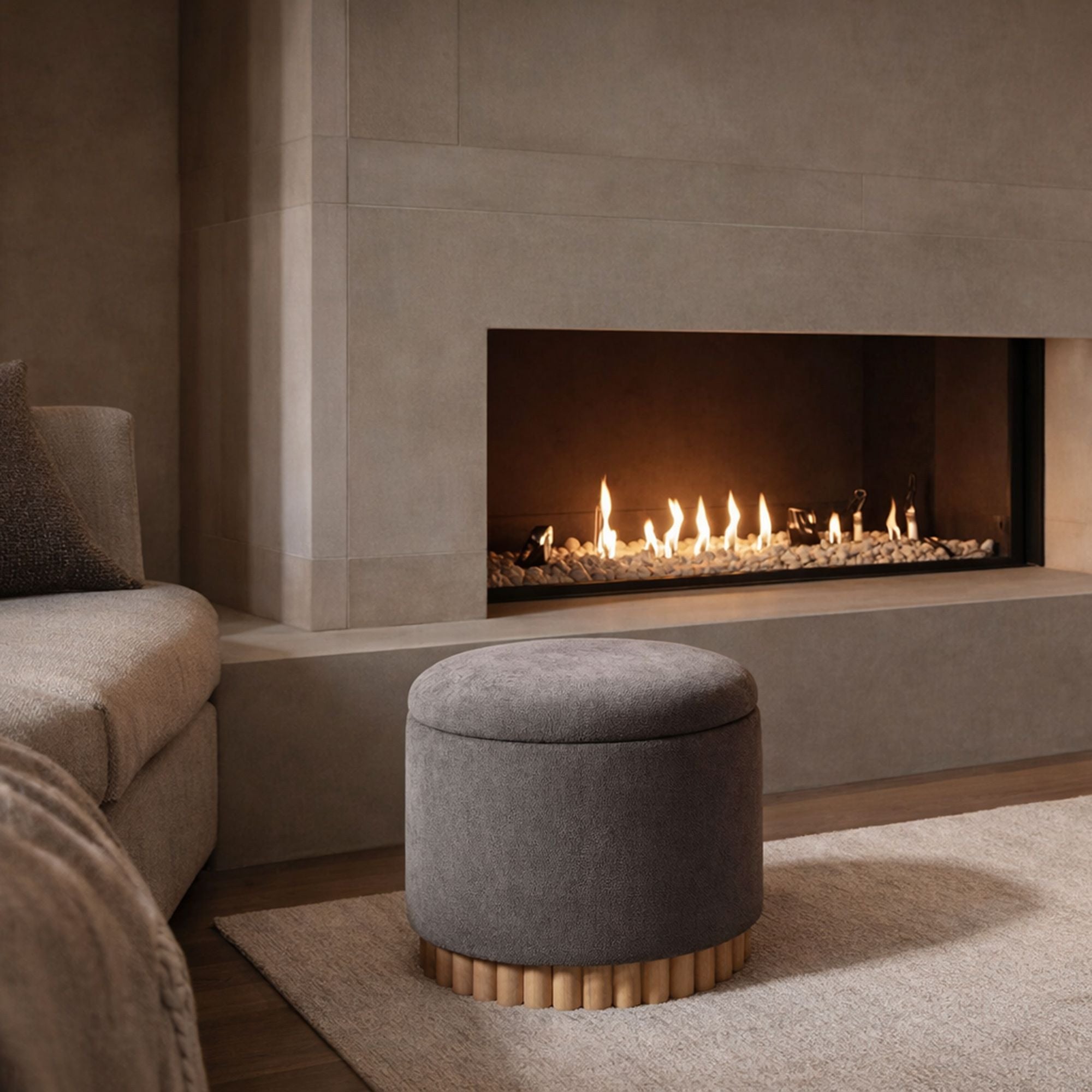 Sadie Round Storage Ottoman - comfortable ottomans for any room | Image 26 | InSTYLE Home & Rugs