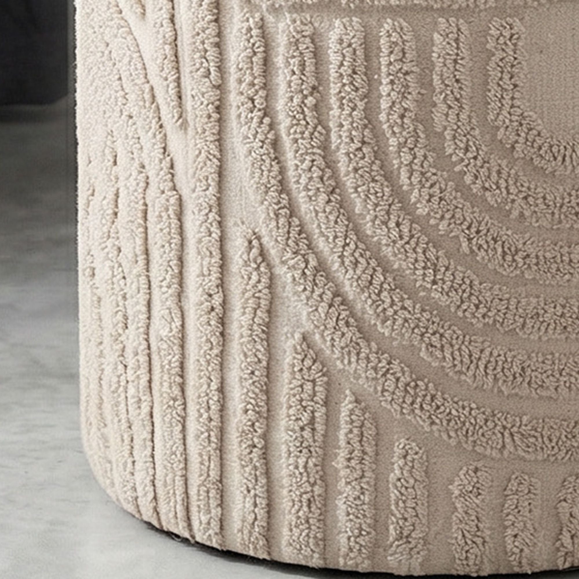 Lullu Round Storage Ottoman - chic ottomans for living rooms | Image 6 | InSTYLE Home & Rugs