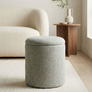 Twyla Round Storage Ottoman - comfortable ottomans for any room | Image 2 | InSTYLE Home & Rugs