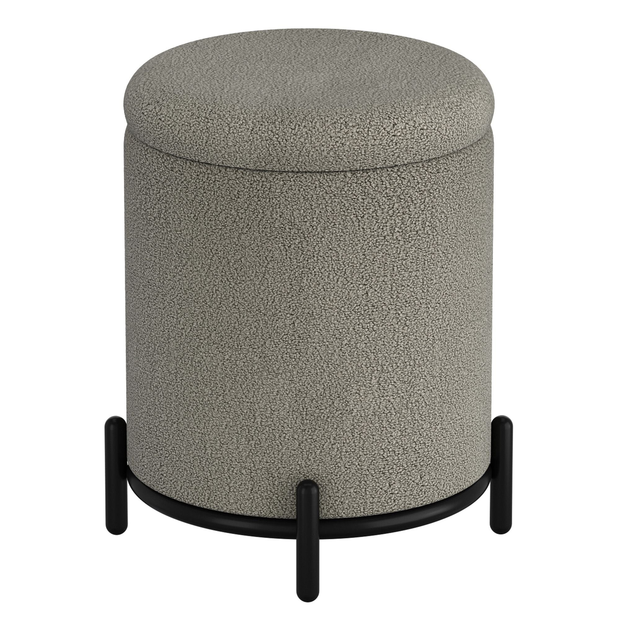 Castor Round Storage Ottoman - perfect footrests with style | Image 4 | InSTYLE Home & Rugs