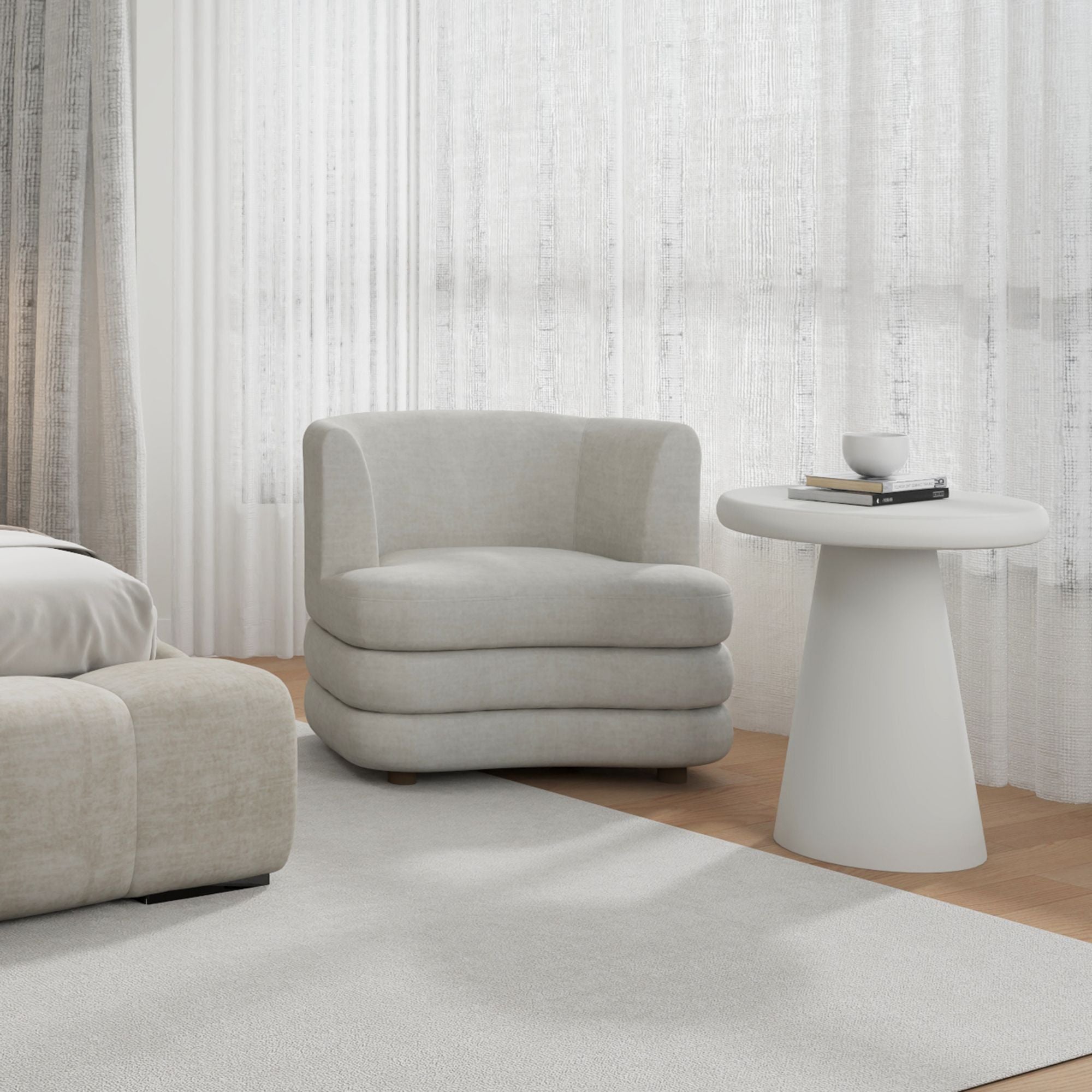 Dorian Accent Chair - modern accent chair with comfortable cushioning and sleek design | Image 3 | InSTYLE Home & Rugs