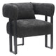 Scarlet Accent Chair in Charcoal Boucle and Black