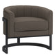 Zhuri Accent Chair in Charcoal Boucle and Black