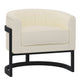 Zhuri Accent Chair in Ivory Boucle and Black