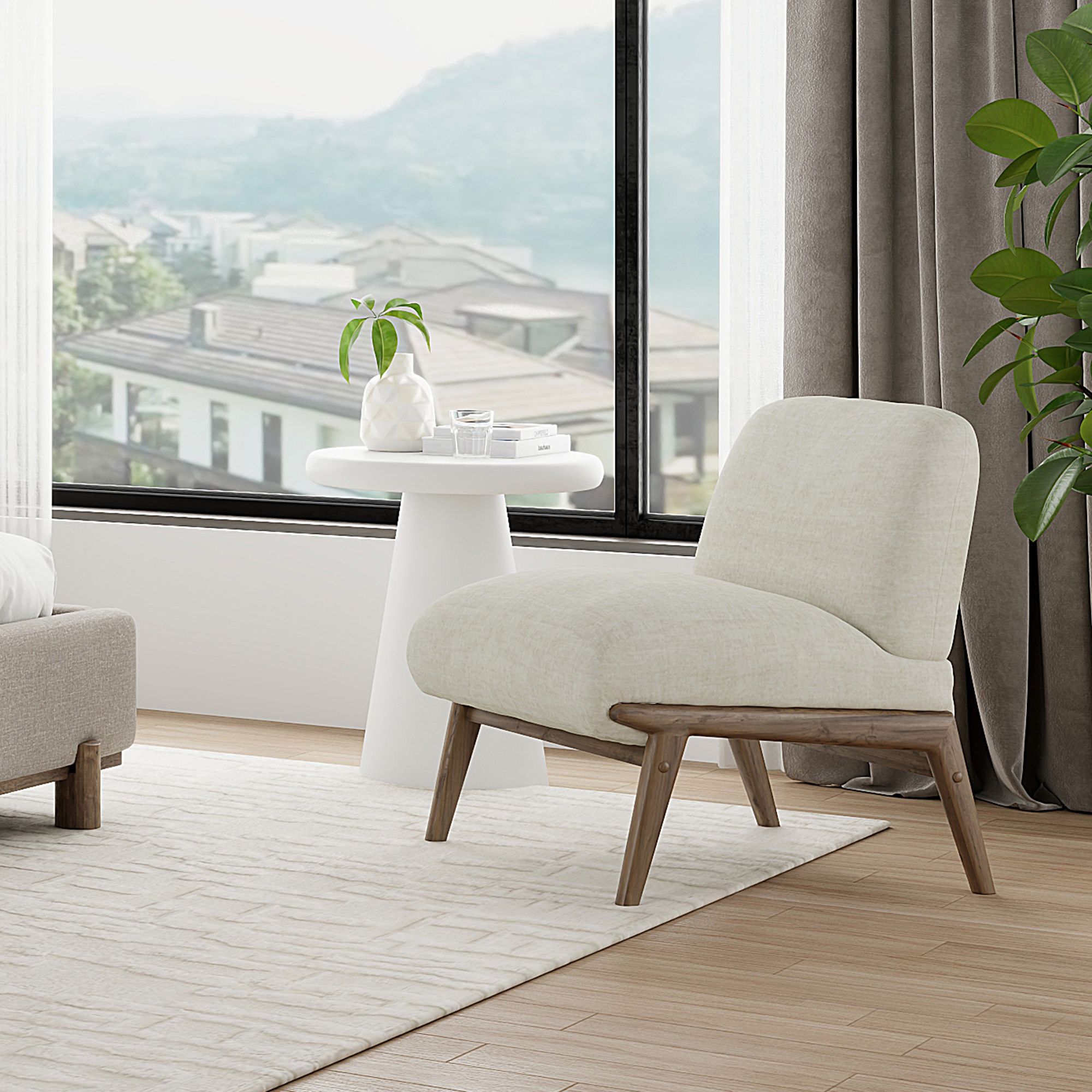 Lisson Accent Chair - modern accent chair with comfortable cushioning and sleek design | Image 3 | InSTYLE Home & Rugs