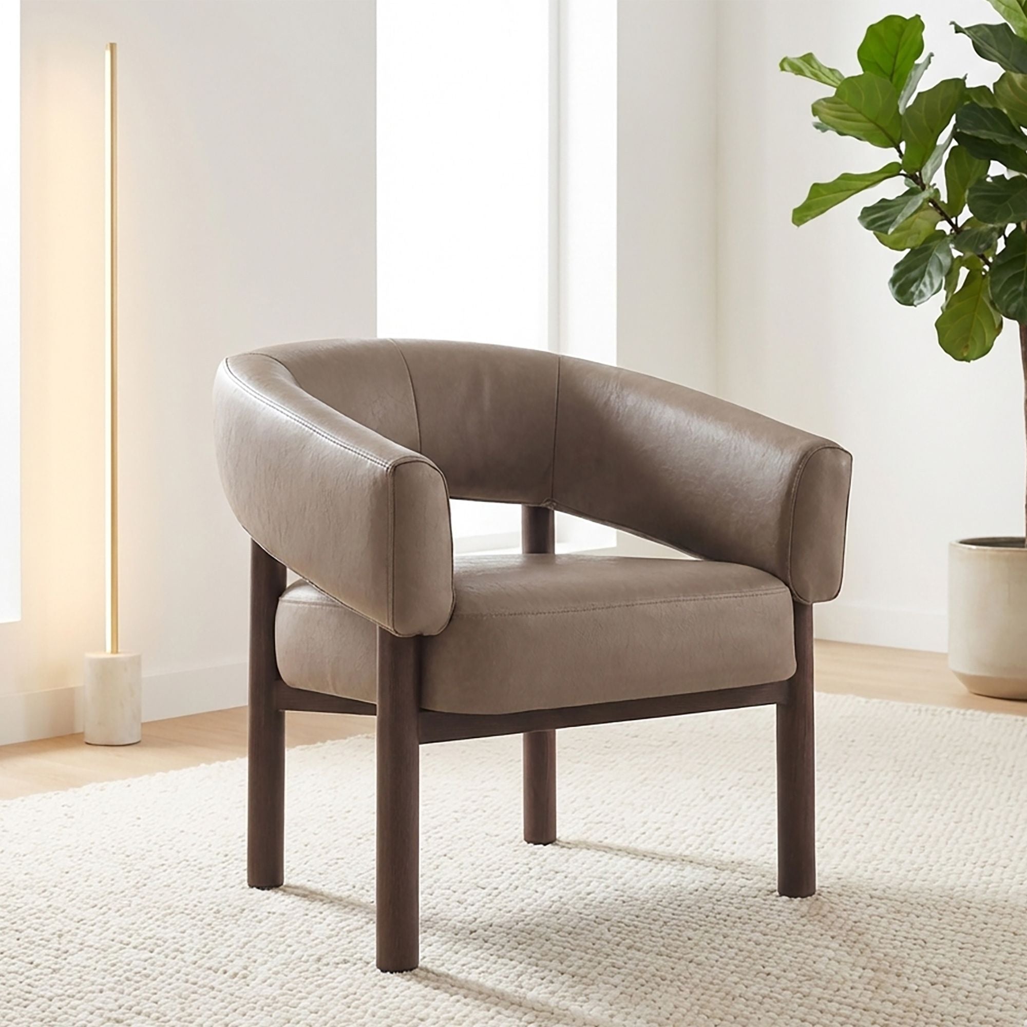 Allegra Accent Chair - modern accent chair with comfortable cushioning and sleek design | Image 2 | InSTYLE Home & Rugs