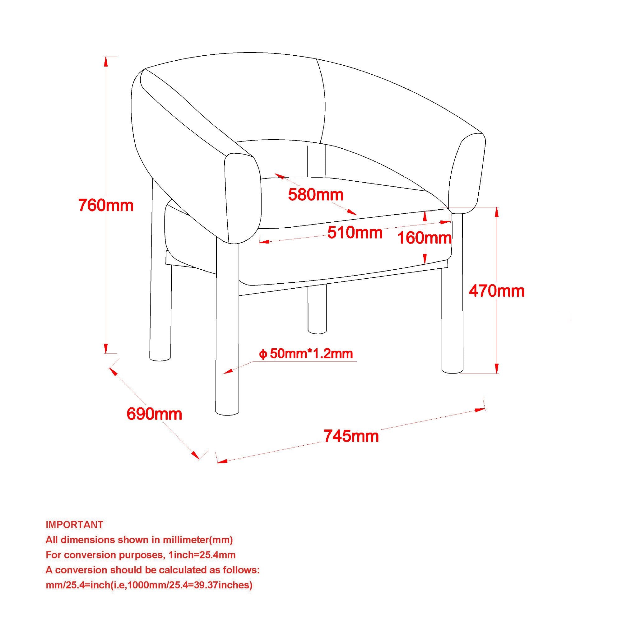 Allegra Accent Chair - modern accent chair with comfortable cushioning and sleek design | Image 8 | InSTYLE Home & Rugs