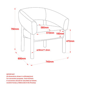Allegra Accent Chair - modern accent chair with comfortable cushioning and sleek design | Image 8 | InSTYLE Home & Rugs