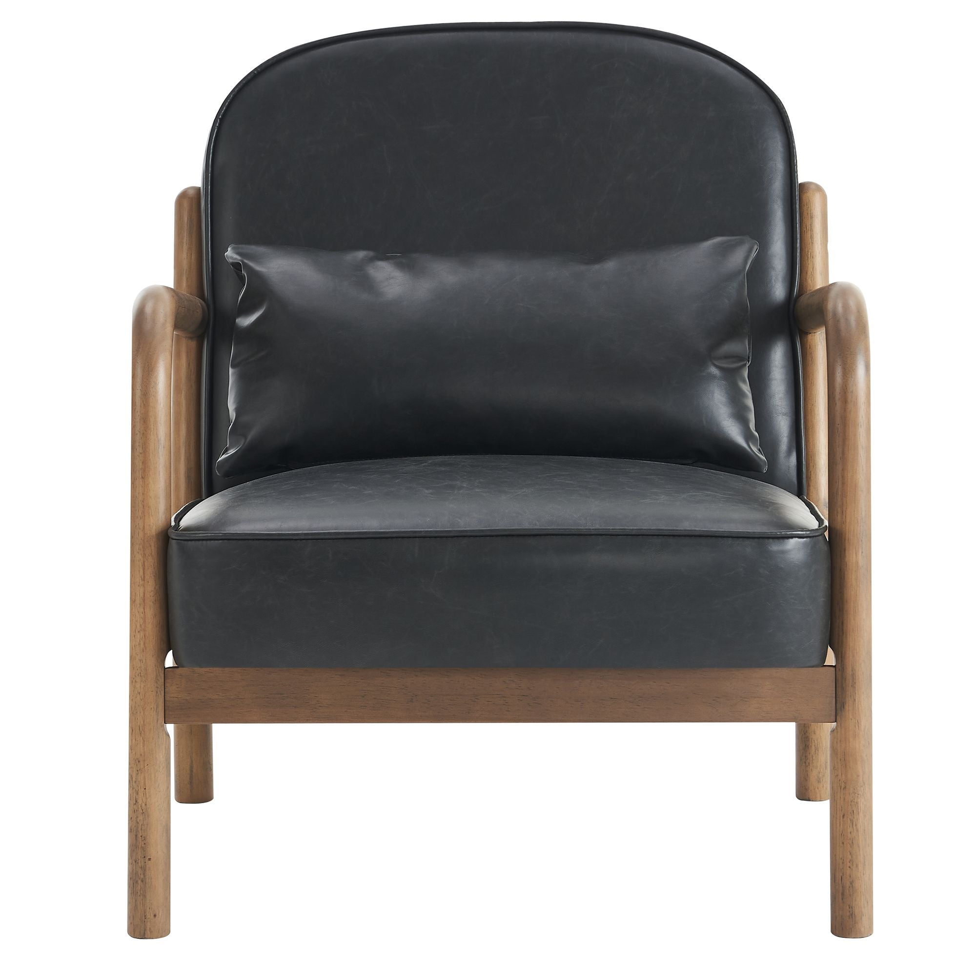 Fani Accent Chair, Faux Leather - modern accent chair with comfortable cushioning and sleek design | Image 6 | InSTYLE Home & Rugs