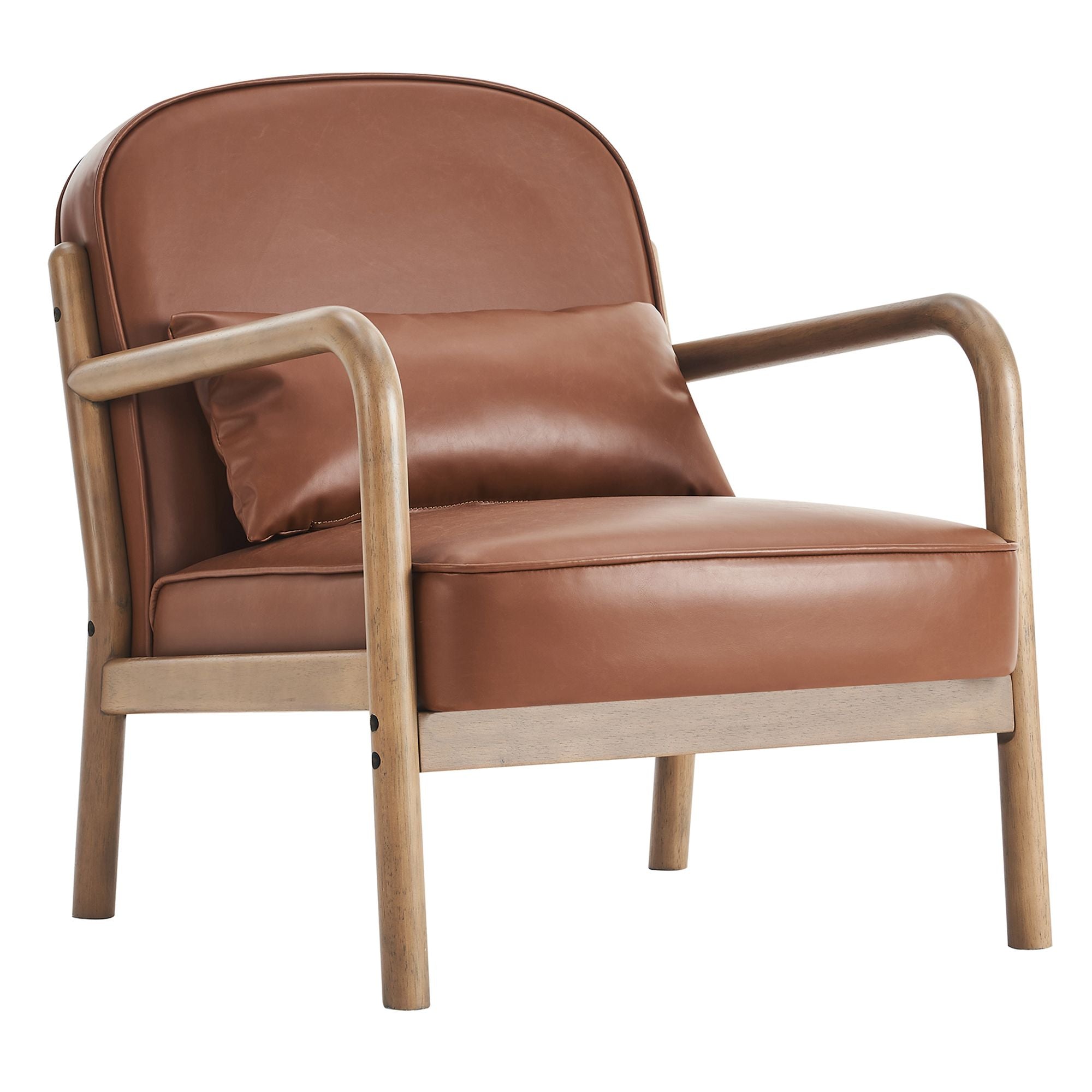 Fani Accent Chair, Faux Leather - modern accent chair with comfortable cushioning and sleek design | Image 2 | InSTYLE Home & Rugs