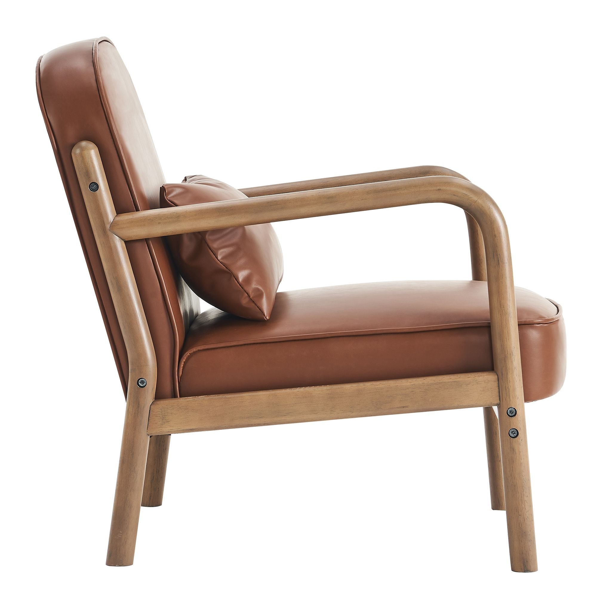 Fani Accent Chair, Faux Leather - modern accent chair with comfortable cushioning and sleek design | Image 12 | InSTYLE Home & Rugs