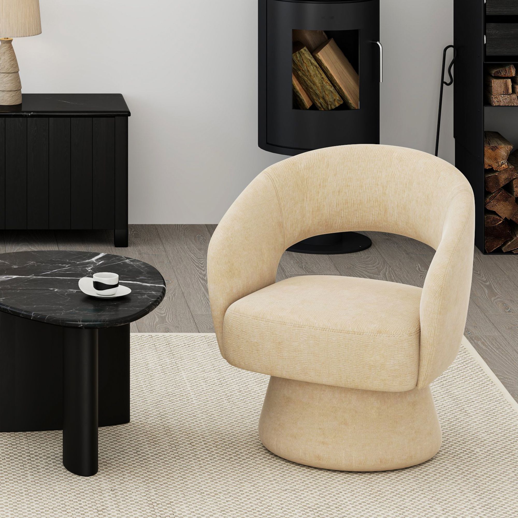 Santo Accent Chair - modern accent chair with comfortable cushioning and sleek design | Image 3 | InSTYLE Home & Rugs