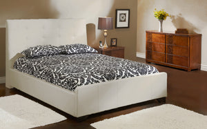 Elysia Genuine Leather King Bed in Toronto | Polar White