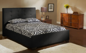 Elysia Genuine Leather King Bed in Toronto | Black
