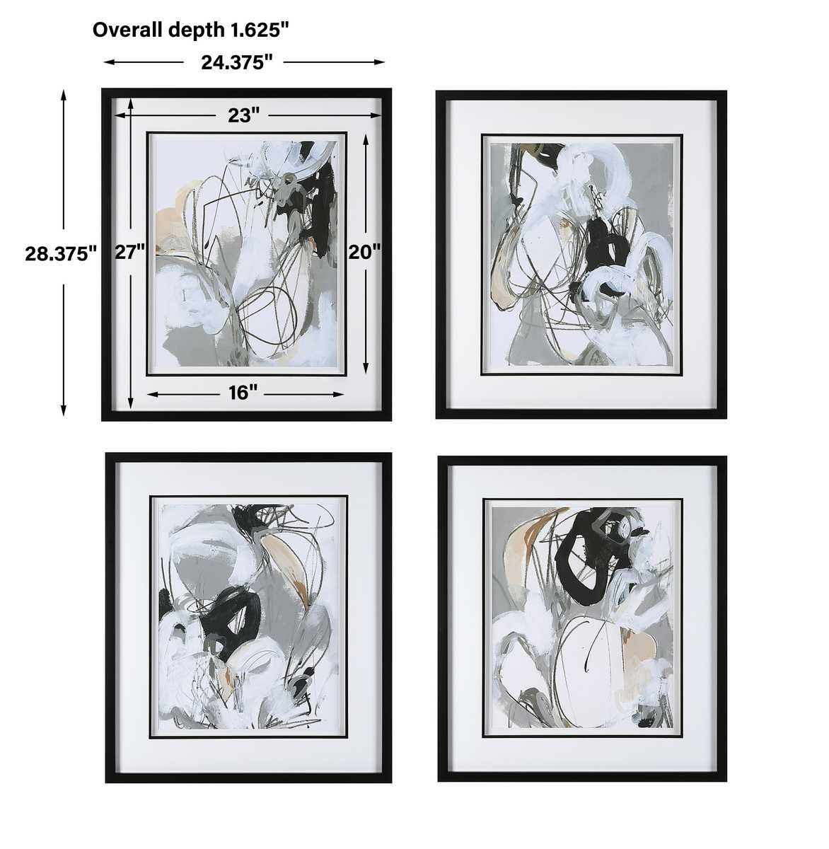Tangled Threads Framed Prints, S/4 - timeless artwork that brings character to any space | Image 5 | InSTYLE Home & Rugs