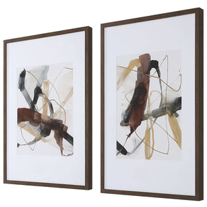 Burgundy Interjection Framed Prints, S/2 - timeless artwork that brings character to any space | Image 3 | InSTYLE Home & Rugs