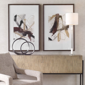 Burgundy Interjection Framed Prints, S/2 - timeless artwork that brings character to any space | Image 1 | InSTYLE Home & Rugs