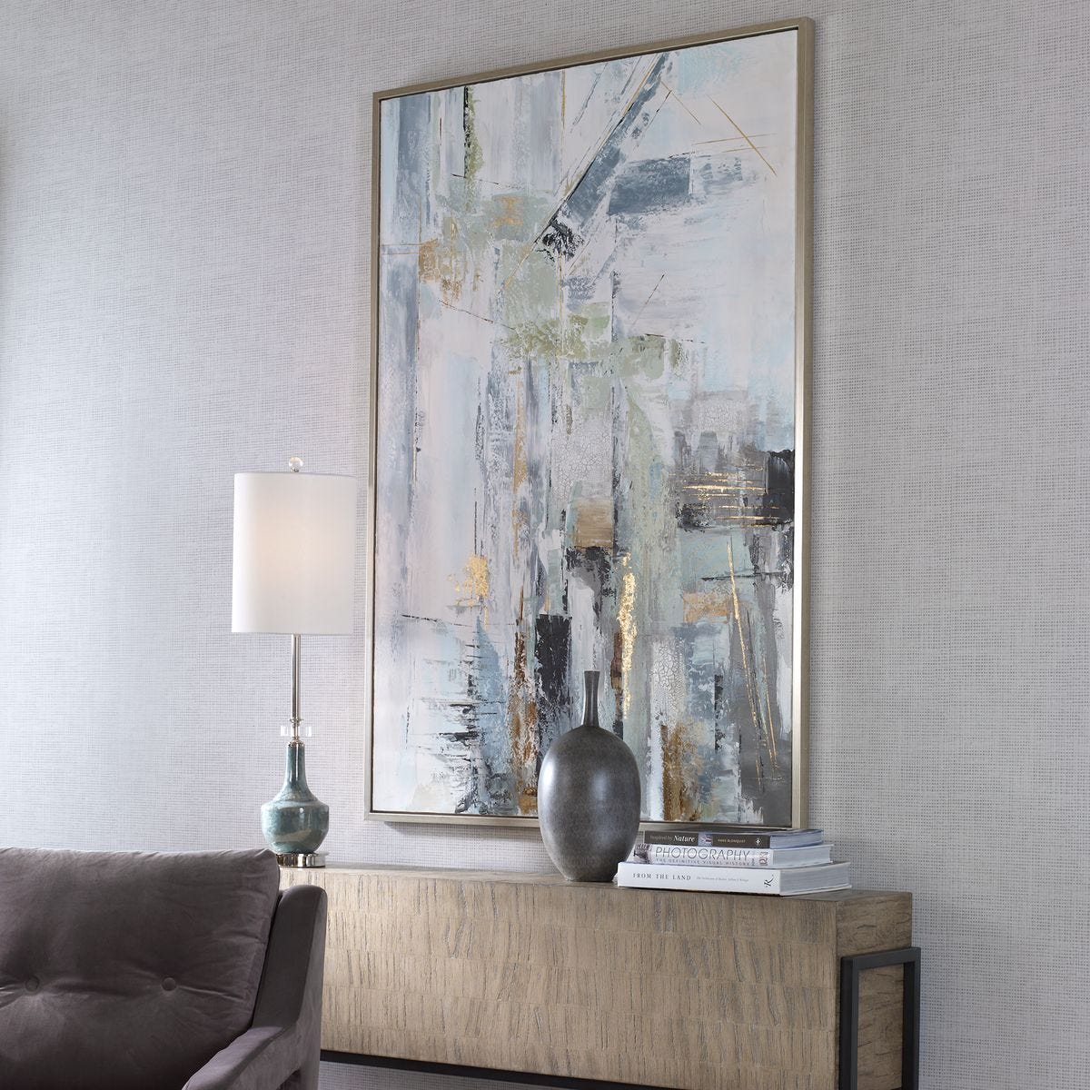 Natural Springs Hand Painted Canvas - timeless artwork that brings character to any space | Image 7 | InSTYLE Home & Rugs