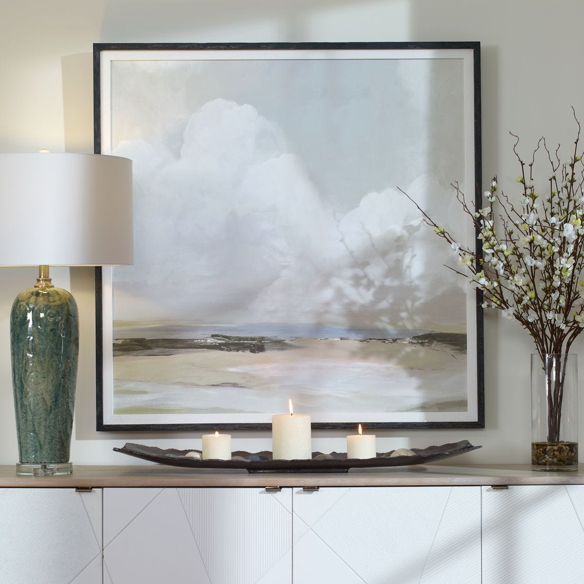 Soft Clouds Framed Print - timeless artwork that brings character to any space | Image 5 | InSTYLE Home & Rugs