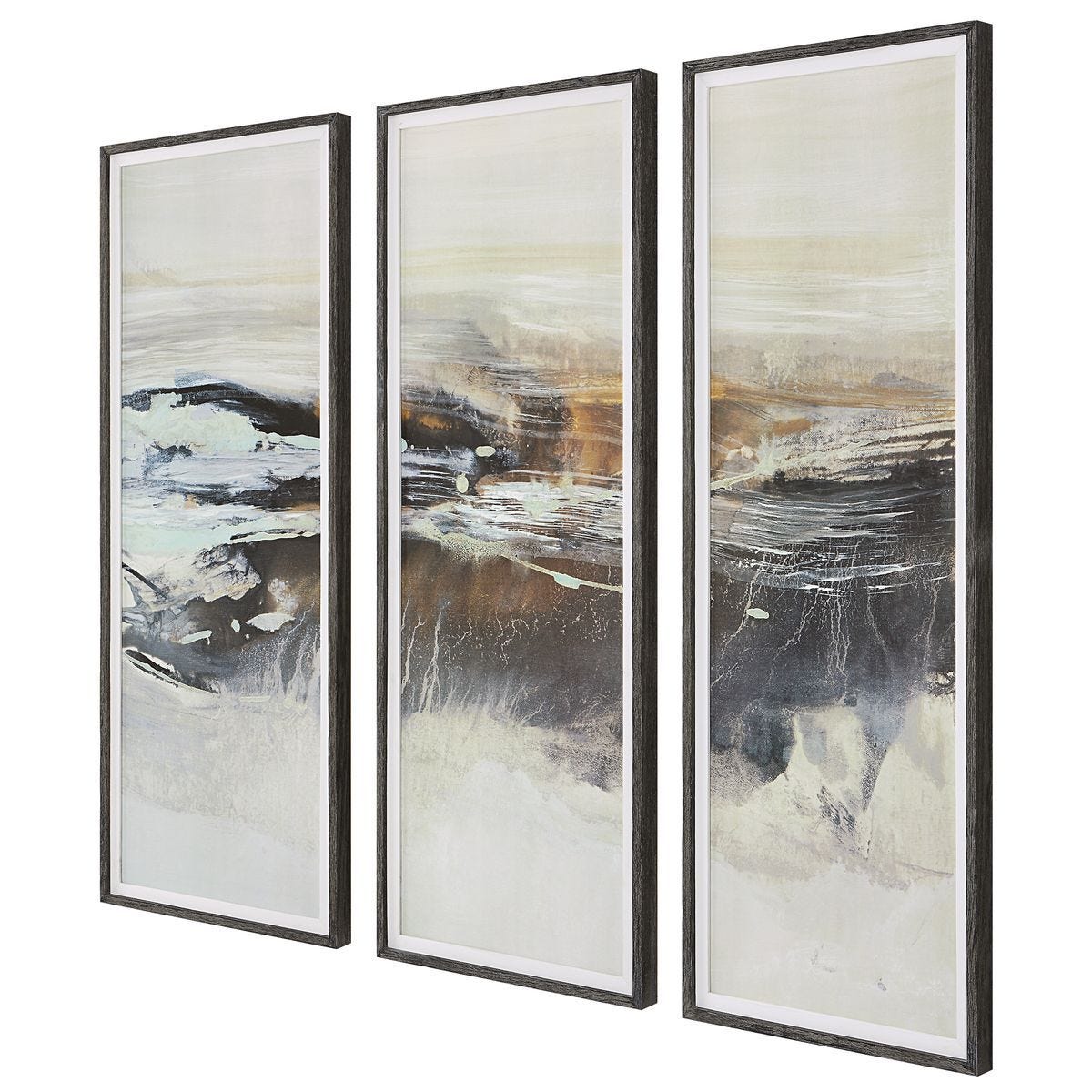 Graphite Horizon Framed Prints, S/3 - eye-catching art pieces to enhance your home design | Image 3 | InSTYLE Home & Rugs