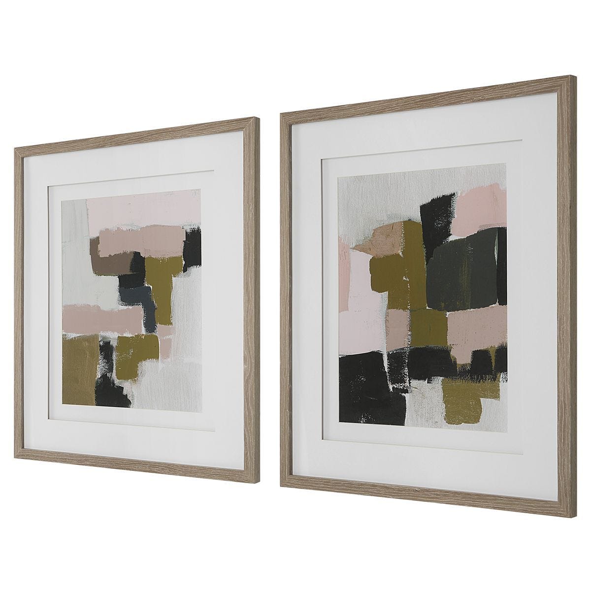 Color Block Framed Prints, S/2 - eye-catching art pieces to enhance your home design | Image 3 | InSTYLE Home & Rugs