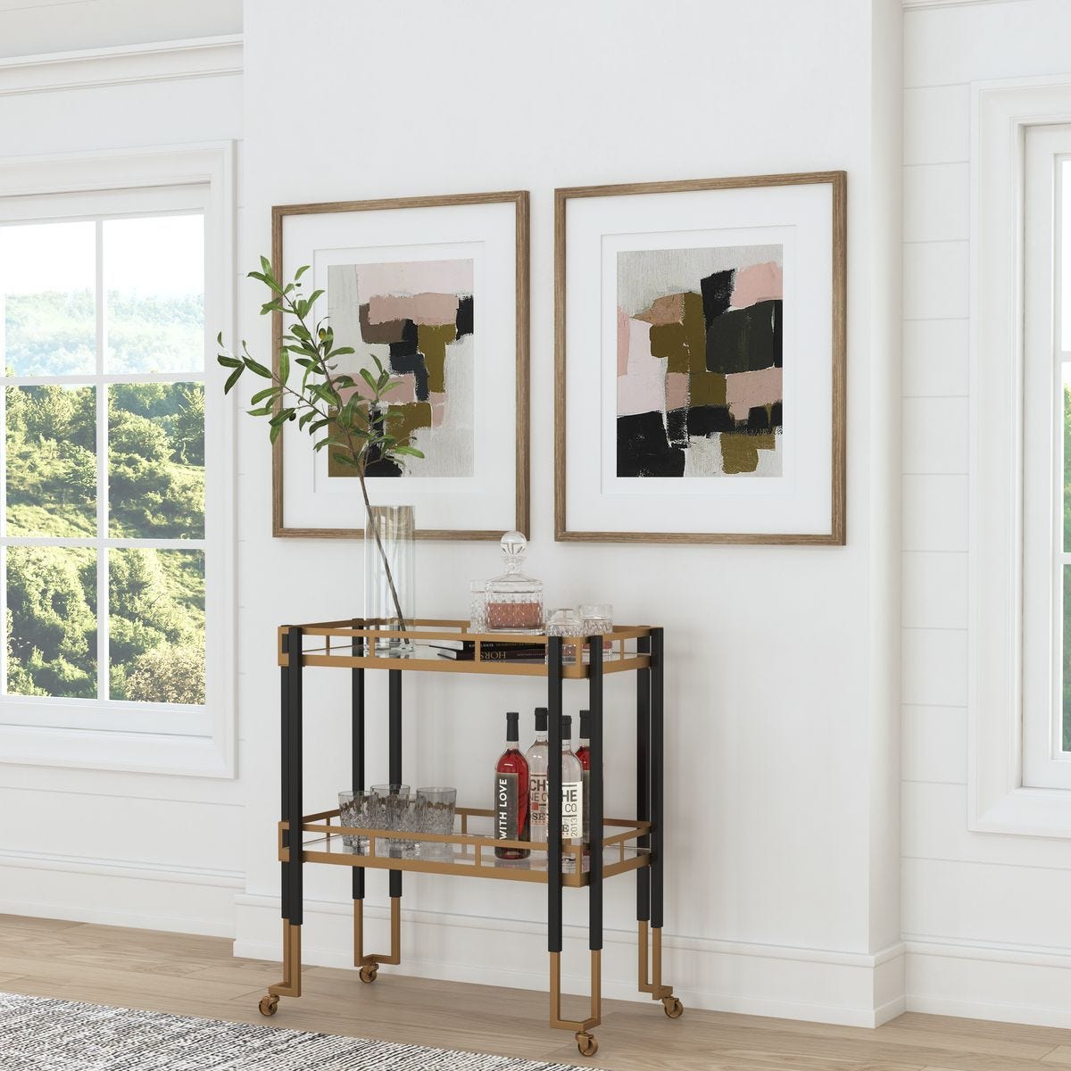 Color Block Framed Prints, S/2 - eye-catching art pieces to enhance your home design | Image 6 | InSTYLE Home & Rugs