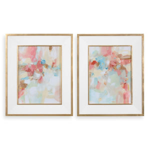 A Touch of Blush and Rosewood Fences Framed Prints, S/2 - timeless artwork that brings character to any space | Image 2 | InSTYLE Home & Rugs